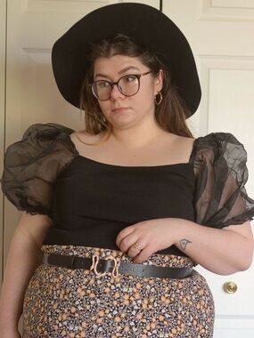 2X F21 Puff Sleeve Top